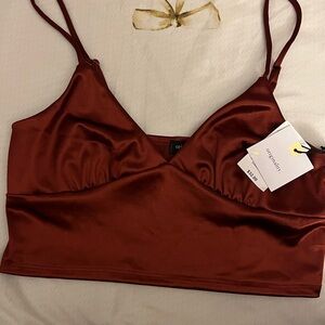 Satin Rust Bralette
